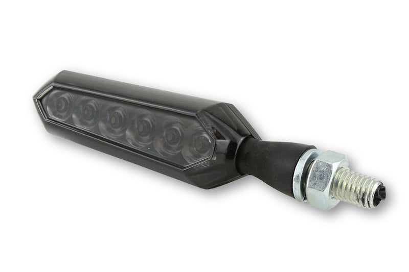 HIGHSIDER smart SORA LED-Sequenzblinker, schwarzes Gehäuse, getönte Linse