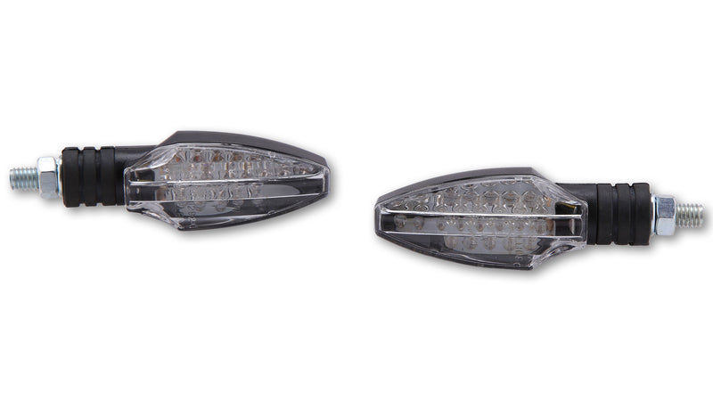 HIGHSIDER Smart COMO LED-Blinker, schwarzes Gehäuse, klare Linse