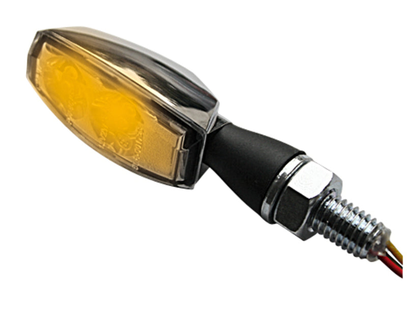HIGHSIDER pro BLAZE LED-Blinker, Chromgehäuse, klare Linse