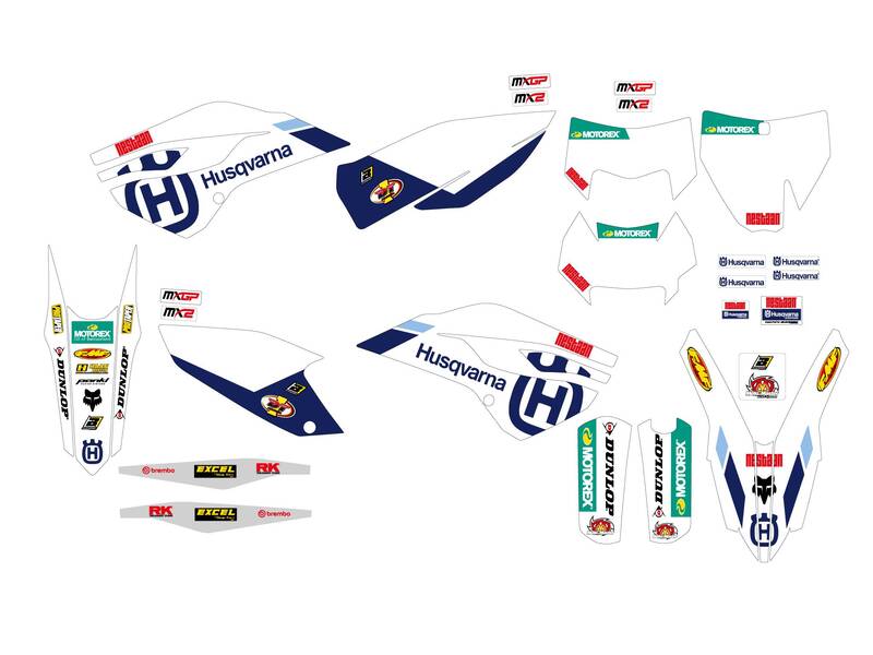 Replica Grafikaufkleber komplett Kit Husqvarna