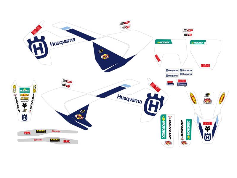 Replica Grafikaufkleber komplett Kit Husqvarna