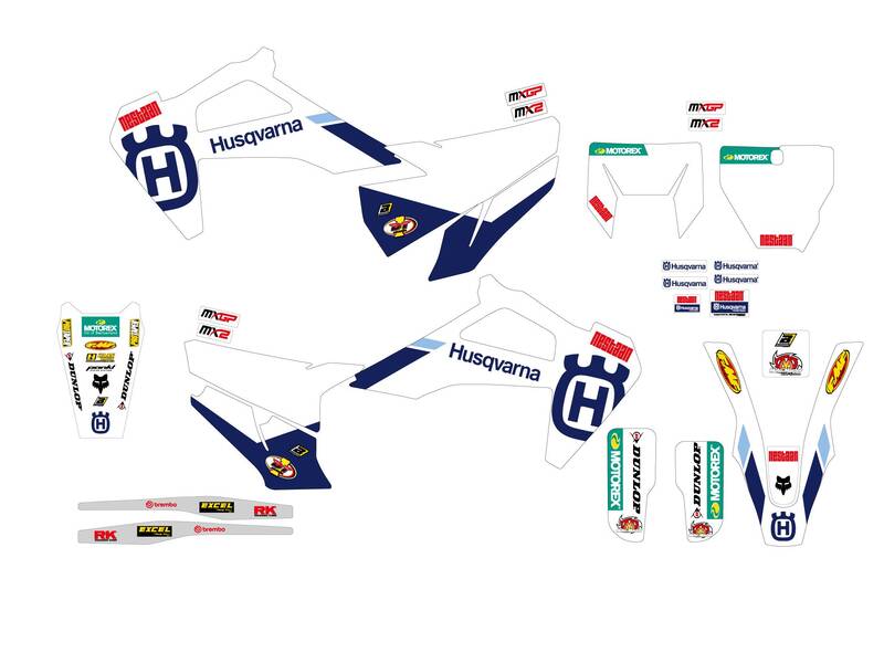 Replica Grafikaufkleber komplett Kit Husqvarna