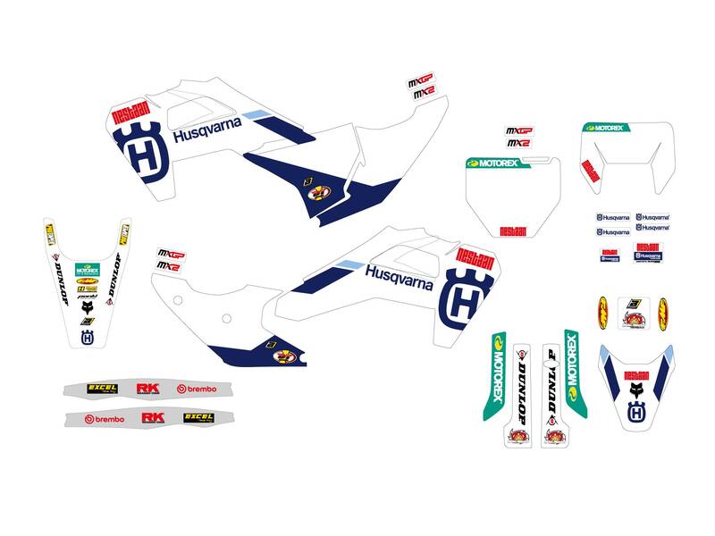 Replica Grafikaufkleber komplett Kit Husqvarna