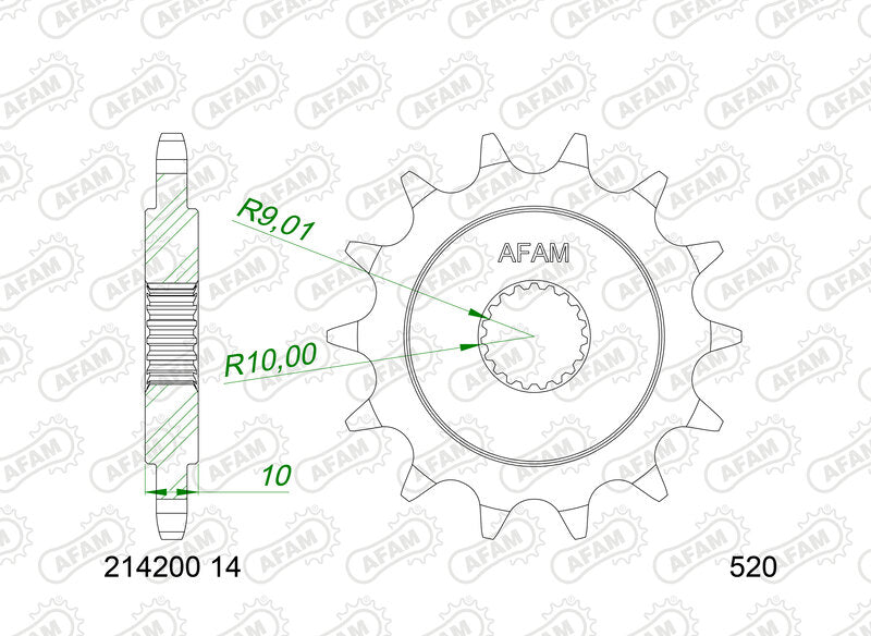 AFAM Ritzel Stahl 214200 - 520