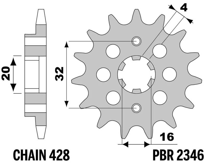 PBR Standard Stahlritzel vorne 2346 – 428