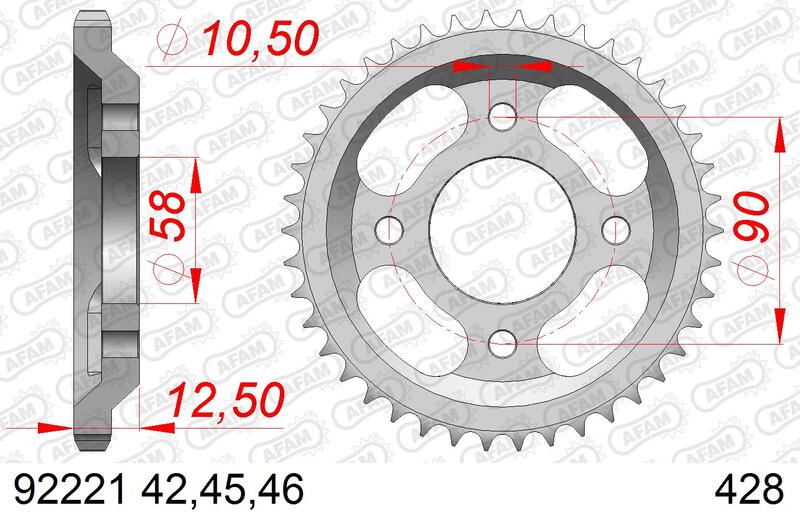 AFAM Kettenrad Stahl Standard - 428