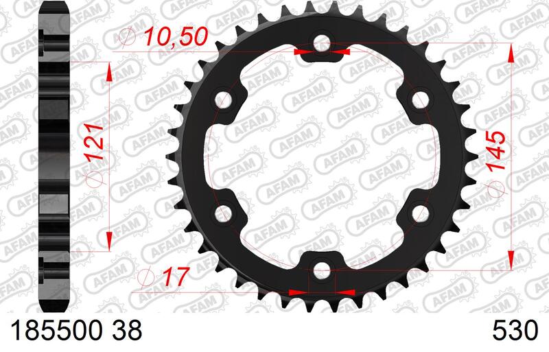 AFAM Kettenrad Stahl Standard - 530