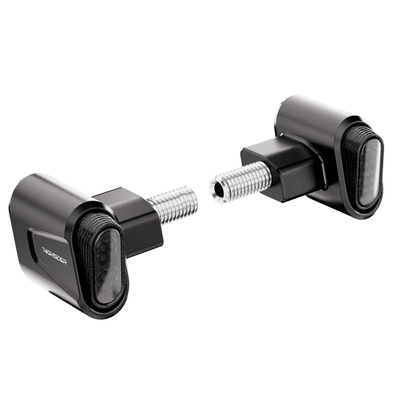 HIGHSIDER pro Victory-Ultra LED Blinker, Brems- und Rücklicht 3in1, Matt-Schwarz (Paar)