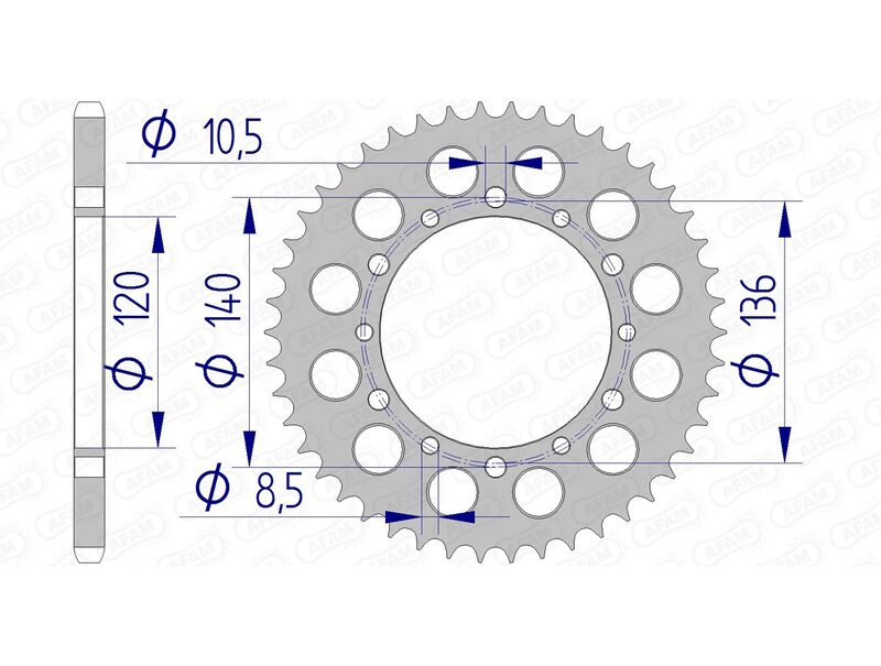 AFAM Alu Standard-Kettenrad – 520