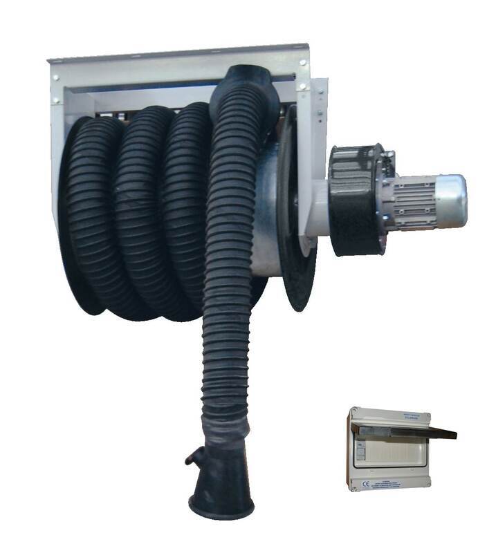FILCAR Automatische Aufrollvorrichtung mit integriertem Ventilator Länge 7 m