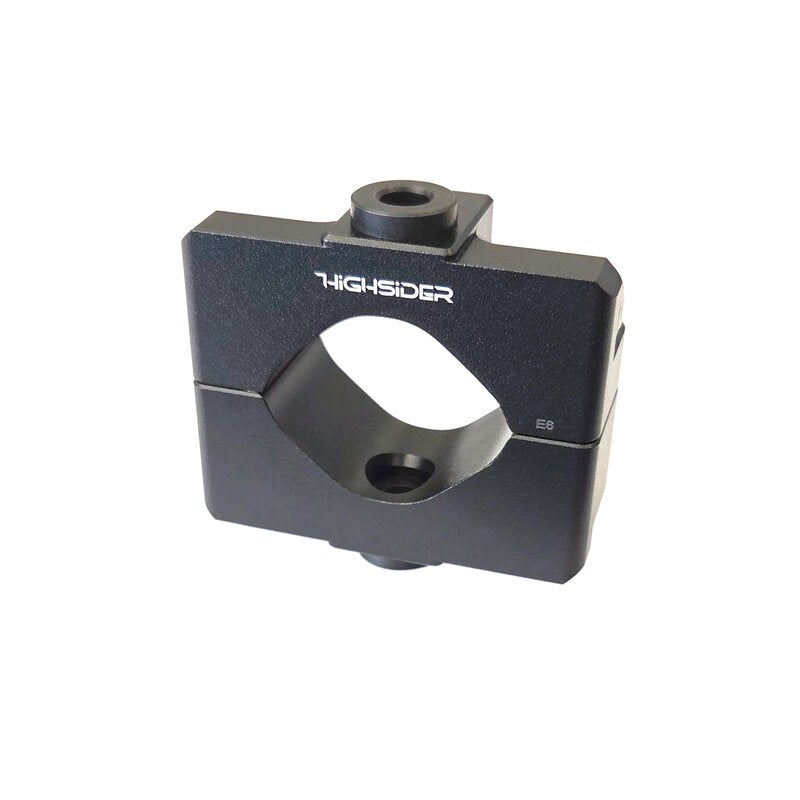 HIGHSIDER pro Lenker Bohrschablone für 4 und 5 mm Bohrungen, für 22,2 mm (7/8 Zoll) und 25,4 mm (1 Zoll) Lenker, Schwarz Matt