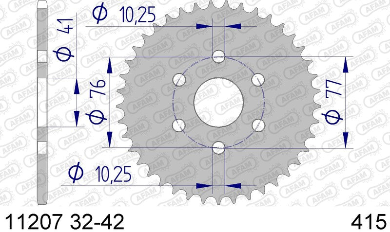 AFAM Alu Standard-Kettenrad - 415