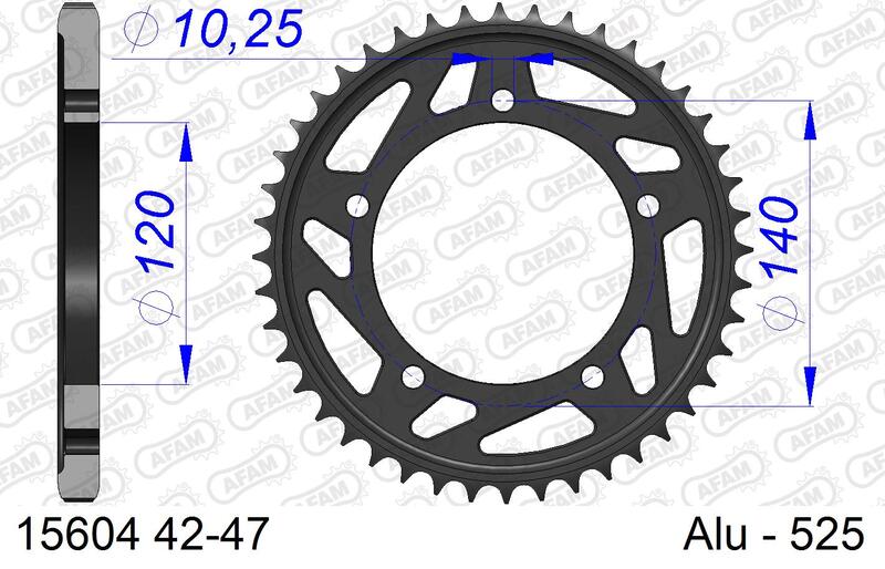 AFAM Alu Standard-Kettenrad – 525