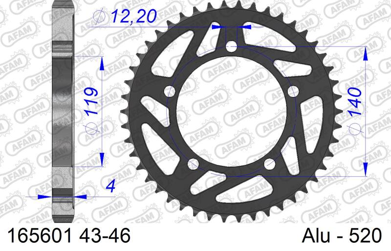AFAM Alu Standard-Kettenrad – 520