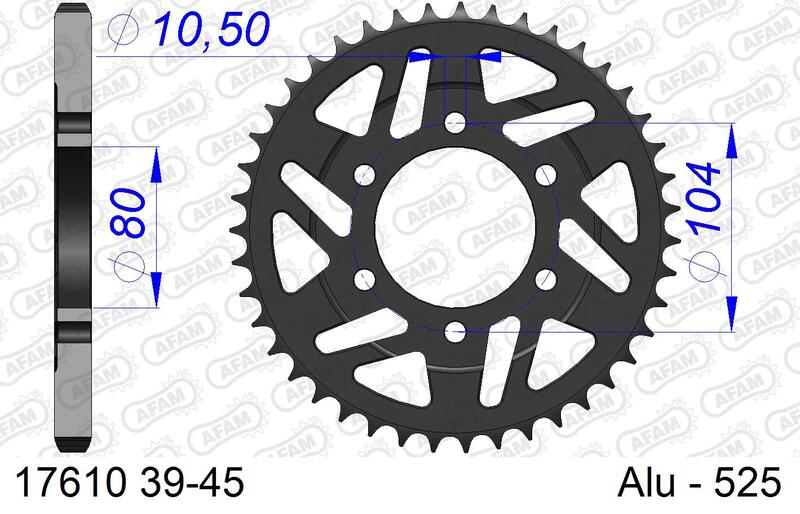 AFAM Alu Standard-Kettenrad – 525