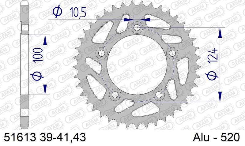 AFAM Alu Standard-Kettenrad – 520