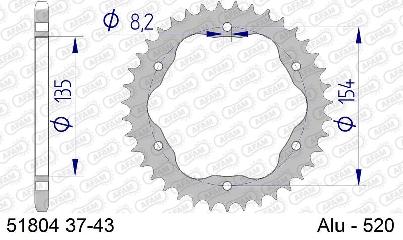 AFAM Alu Standard-Kettenrad – 520