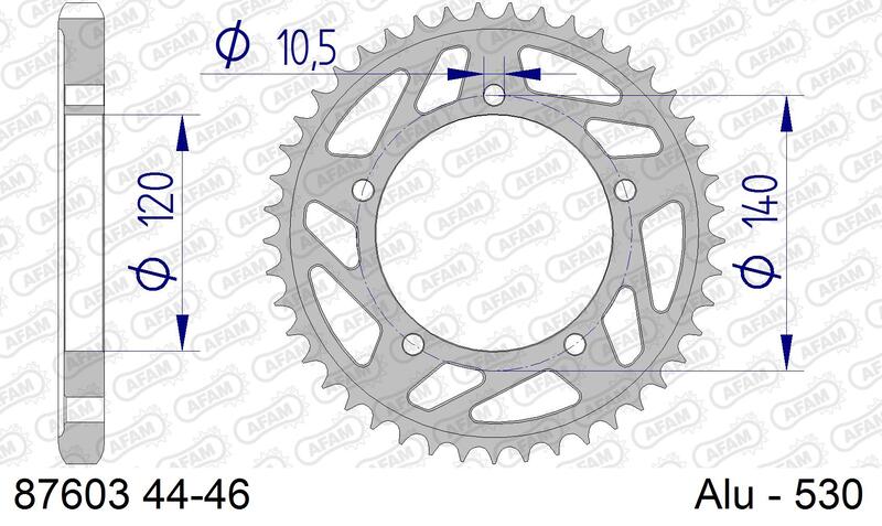 AFAM Alu Standard-Kettenrad – 530
