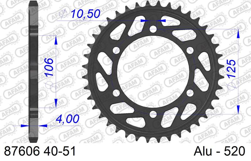 AFAM Alu Standard-Kettenrad – 520