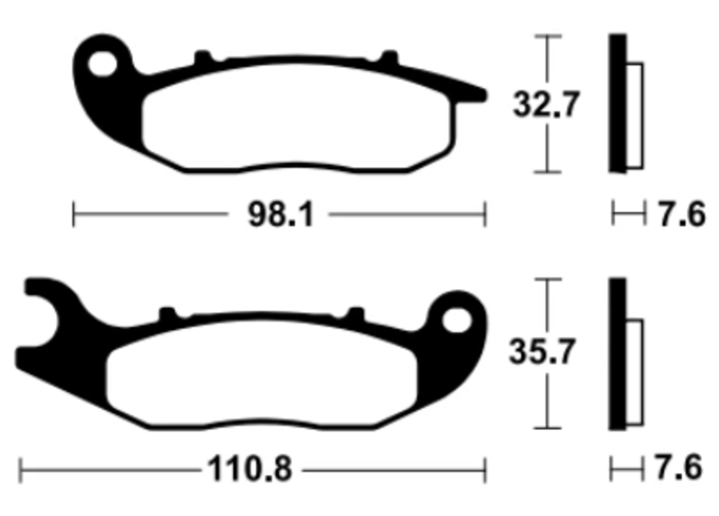 TECNIUM Scooter Organische Bremsbeläge - ME359