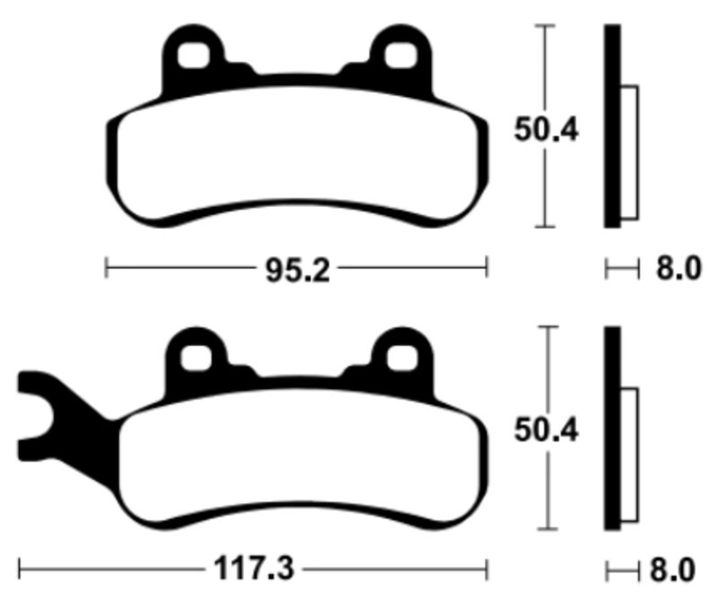 TECNIUM MX/ATV Sintermetall-Bremsbeläge - MO4456