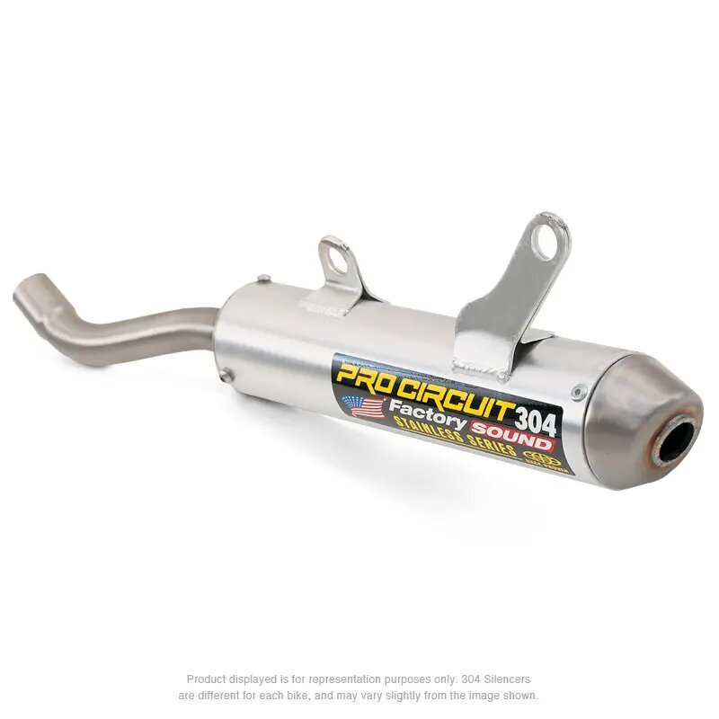 PRO CIRCUIT 304 2-Takt-Schalldämpfer Aluminium gebürstet - Kawasaki KX327