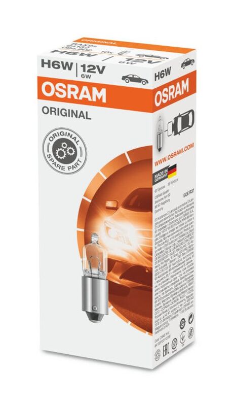 OSRAM Original Line H6W Glühlampen 12V 6W - x10