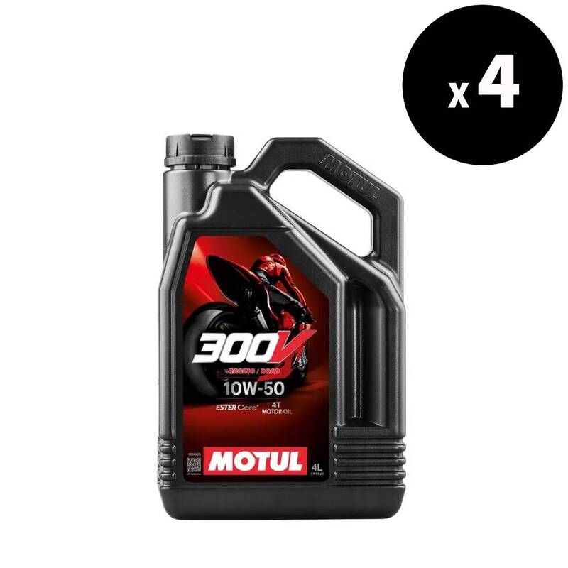 MOTUL 300V Factory Line Road Racing 4T Motorenöl - 10W50 4L x4