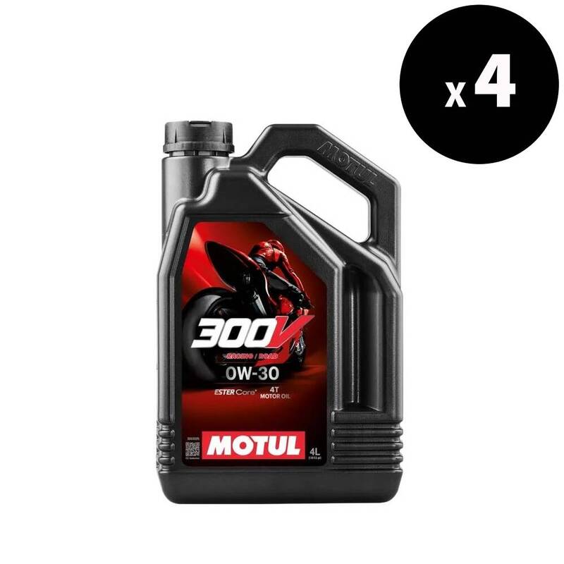 MOTUL 300V Factory Line Road Racing 4T Motorenöl - 0W30 4L x4