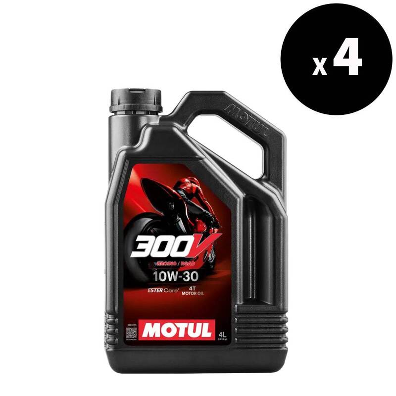 MOTUL 300V Factory Line Road Racing 4T Motorenöl - 10W30 4L x4