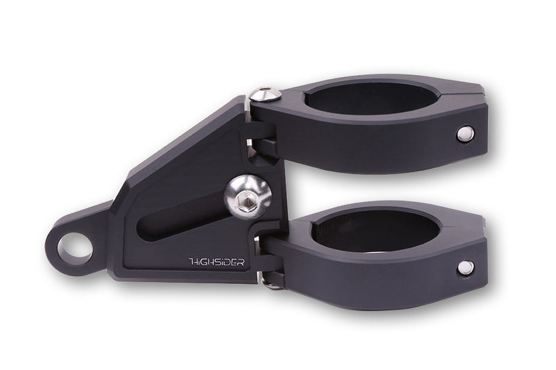 HIGHSIDER CNC Alu Lampenhalter Set EXTEND für Ø 42-43 mm, längenverstellbar, schwarz