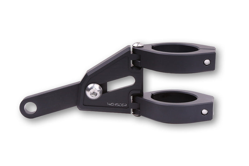 HIGHSIDER CNC Alu Lampenhalter Set EXTEND für Ø 42-43 mm, längenverstellbar, schwarz