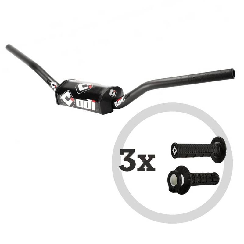 ODI-Lenkersatz – Podium Flight MX + 3 Paar MX V2 Lock-On-Halb-Waffel-Griffe