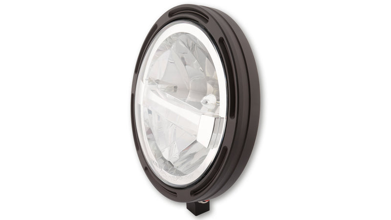 HIGHSIDER pro 7 Zoll LED-Scheinwerfer FRAME-R1 TYPE 4, schwarz, Befestigung unten