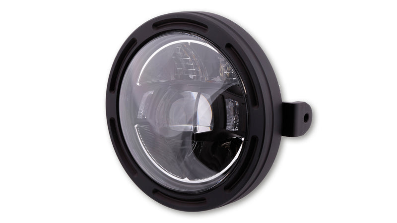 HIGHSIDER pro 5 3/4 Zoll LED-Scheinwerfer FRAME-R2 TYPE 10, schwarz, Befestigung seitlich
