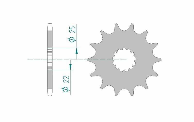 AFAM Kettenkit 520XMR3 15/37 Standard - Standard Kettenrad