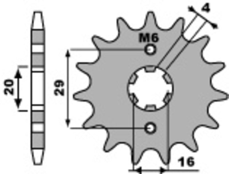 EK/PBR Kettenkit 428ZVX 14/45 - standard Kettenrad