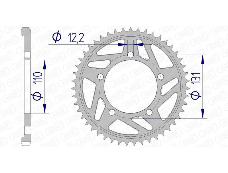 AFAM Kettenkit 525 XHR4 - 17/44-118 - Standard Kettenrad Alu