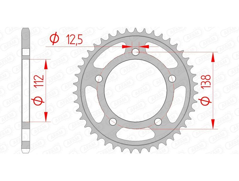 AFAM Kettenkit 520XSR 16/43-114 - Standard Kettenrad