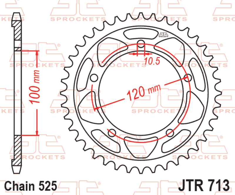 EK/JT Kettenkit 525MVXZ2 16/42-110 - standard Kettenrad