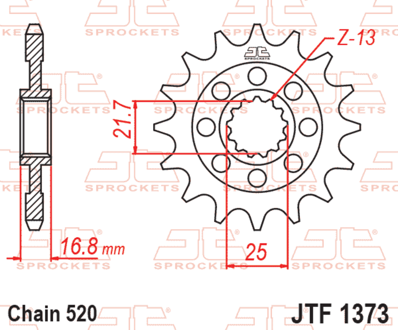 EK/JT Kettenkit 520SRX2 16/39-114 - standard Kettenrad