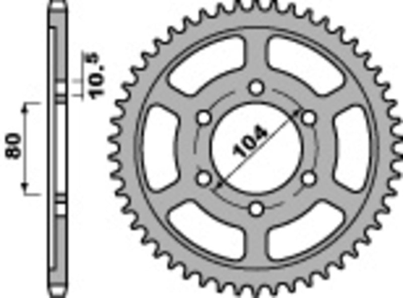 EK/PBR Kettenkit 525 MVXZ2 - 15/45-112 - Standard Kettenrad Stahl
