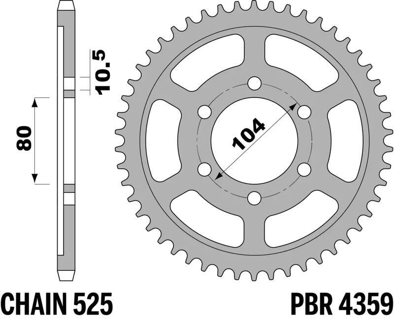 EK/PBR Kettenkit 525 MVXZ2 - 15/42-112 - Standard Kettenrad Stahl