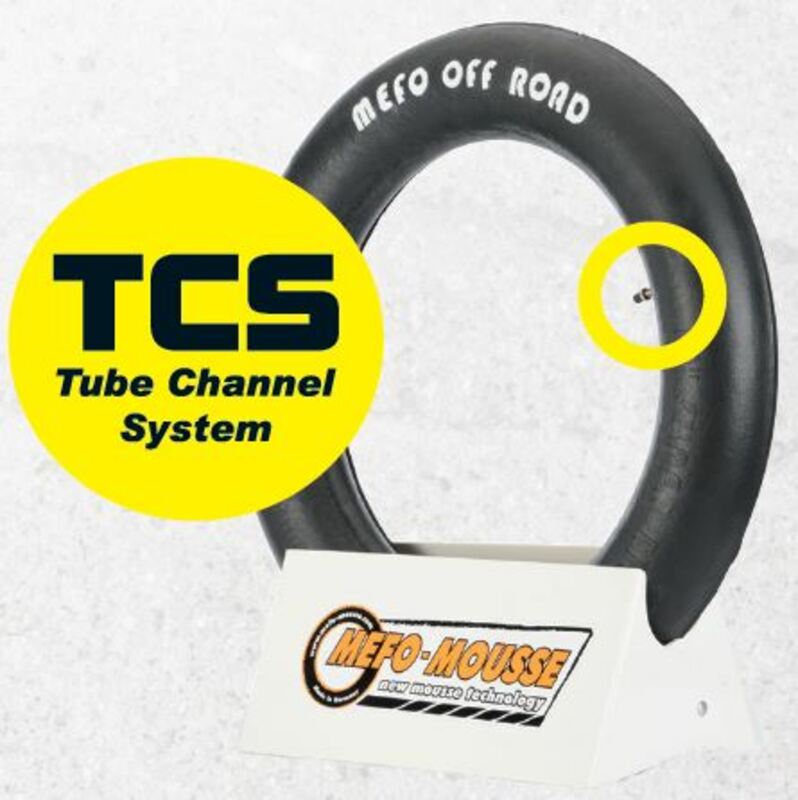 MEFO Mousse/Schaumstoff MOM 18-2TCS (120/90-18 120/100-18 130/80-18 und 140/80-18 FIM-Enduro alle Marken außer Mitas) mit Schlauch